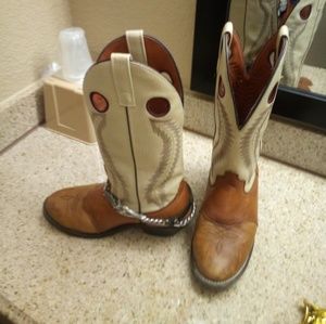 Boots one pair jeans one Buffalo shirt one Buffalo